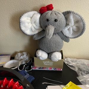 There handmade stuffed toys